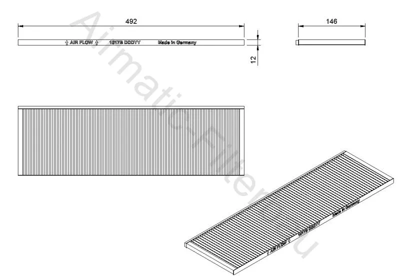 Filtre, air de l'habitacle AIRMATIC Filterbau IF1517B