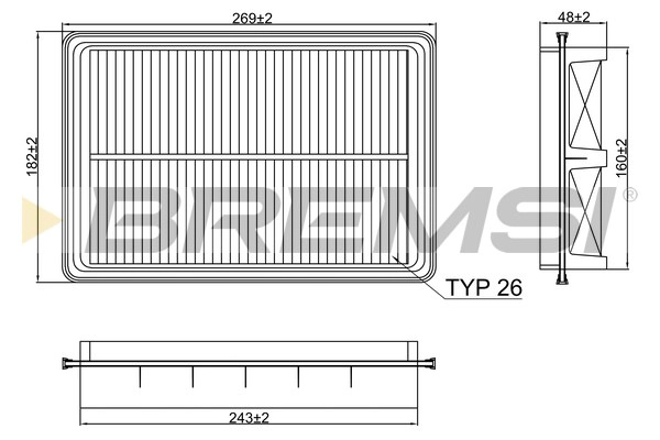 Filtre à air BREMSI FA2394