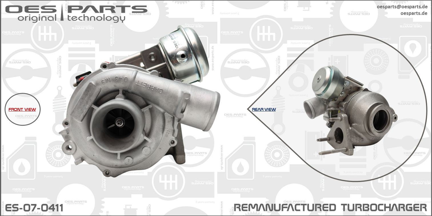 Turbocompresseur, suralimentation OES PARTS ES-07-0411