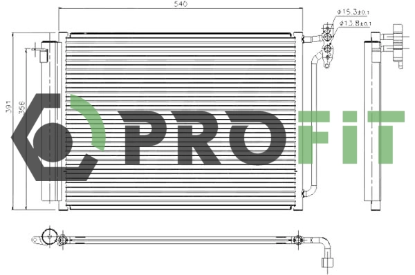 Condenseur, climatisation PROFIT 1770-0064