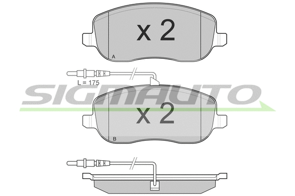 Kit de plaquettes de frein, frein à disque SIGMAUTO SPB028