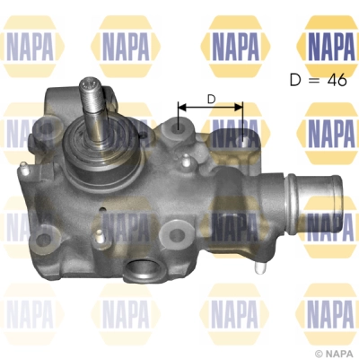 Pompe à eau, refroidissement du moteur NAPA NWP1086