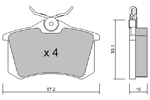 Kit de plaquettes de frein, frein à disque AISIN BPRE-2001