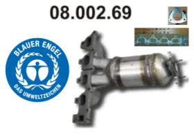 Catalyseur en coude EBERSPÄCHER 08.002.69