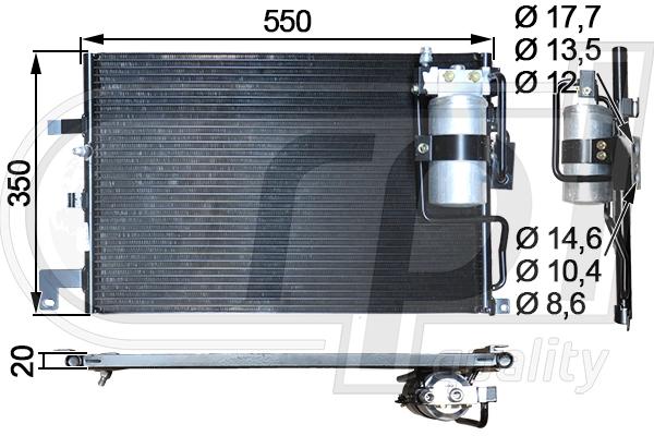 Condenseur, climatisation RPL QUALITY APCDSB5006