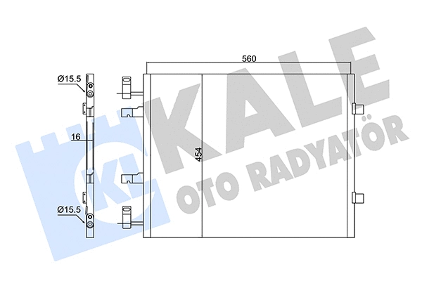 Condenseur, climatisation KALE OTO RADYATÖR 350670