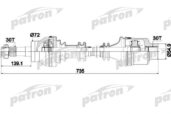 Arbre de transmission PATRON PDS0093