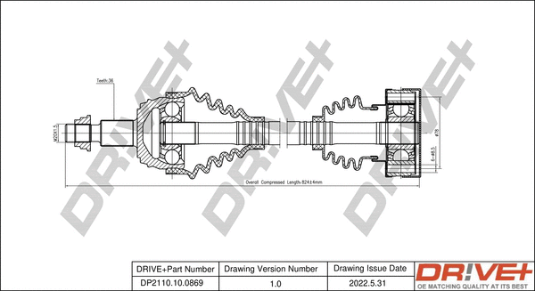 Arbre de transmission Dr!ve+ DP2110.10.0869