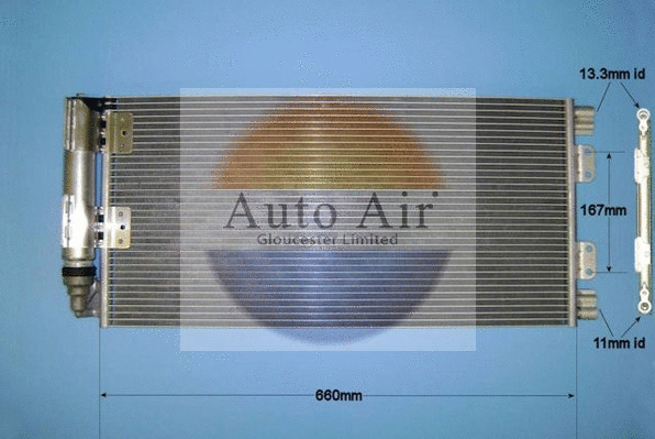 Condenseur, climatisation AUTO AIR GLOUCESTER 16-6588A