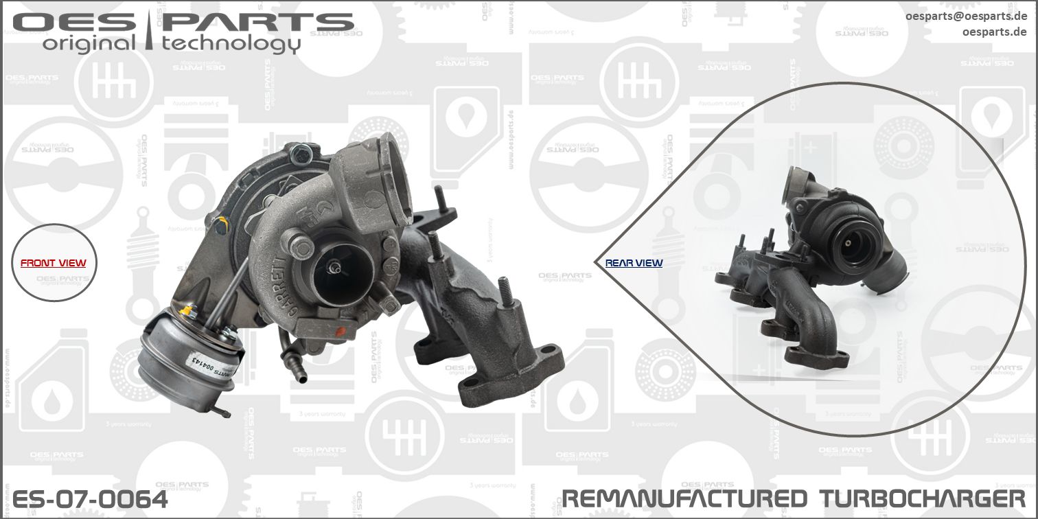 Turbocompresseur, suralimentation OES PARTS ES-07-0064