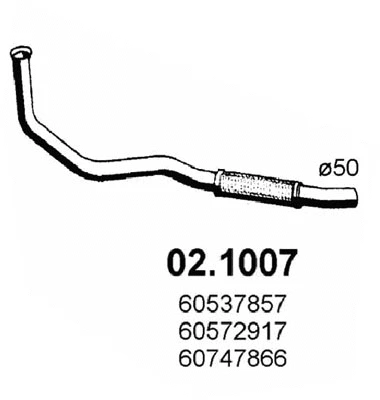 Tuyau d'échappement ASSO 02.1007