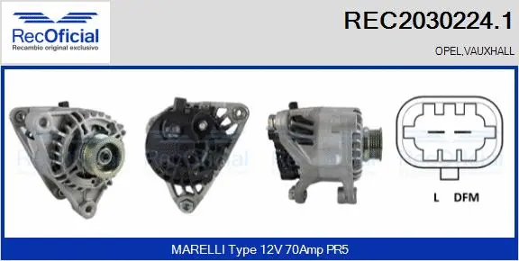 Alternateur RECOFICIAL REC2030224.1
