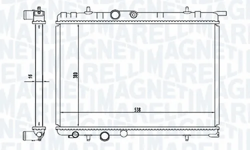 Radiateur, refroidissement du moteur MAGNETI MARELLI - BR RMM1061RPE