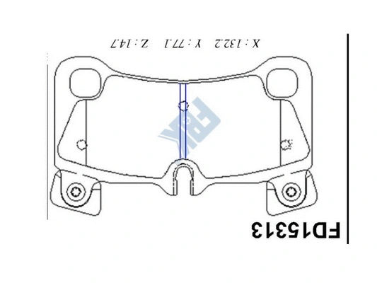 Kit de plaquettes de frein, frein à disque FBK FD15313