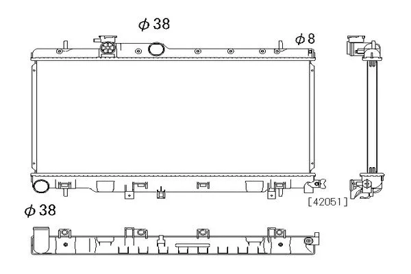 Radiateur, refroidissement du moteur ORDONEZ 2064085