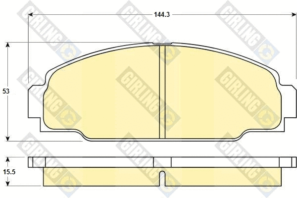Kit de plaquettes de frein, frein à disque GIRLING 6130909