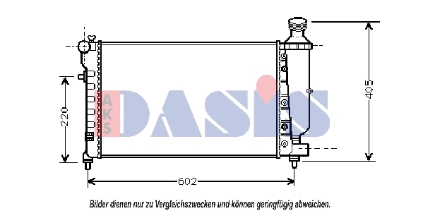 Radiateur, refroidissement du moteur AKS DASIS 060035N
