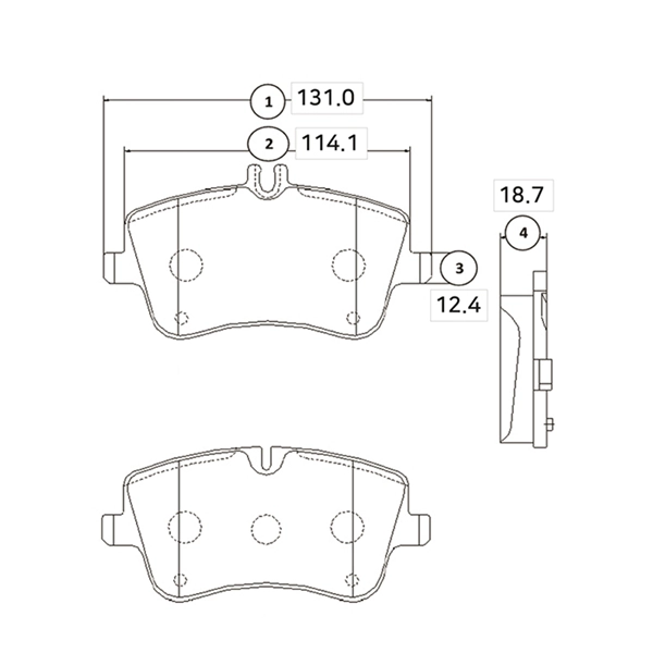 Kit de plaquettes de frein, frein à disque CTR GK0037