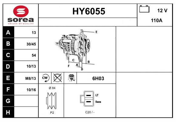 Alternateur SERA HY6055