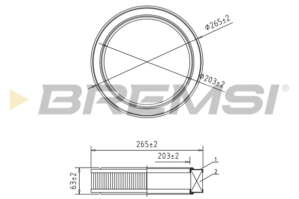 Filtre à air BREMSI FA1638