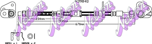 Flexible de frein KAWE H3984Q