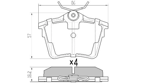 Kit de plaquettes de frein, frein à disque FREMAX FBP-1409