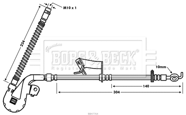 Flexible de frein BORG & BECK BBH7764