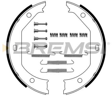 Jeu de mâchoires de frein, frein de stationnement BREMSI GF0080-1