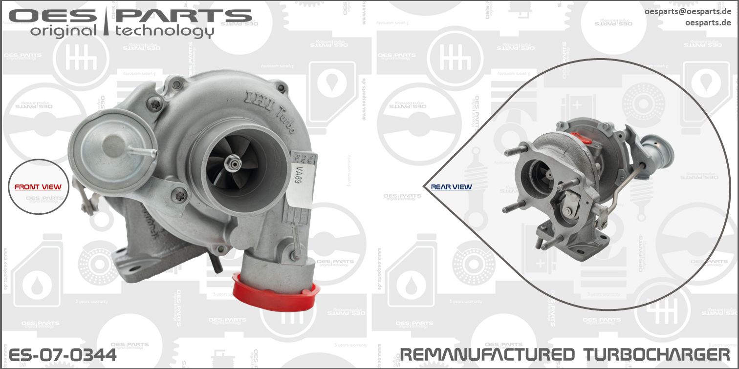 Turbocompresseur, suralimentation OES PARTS ES-07-0344