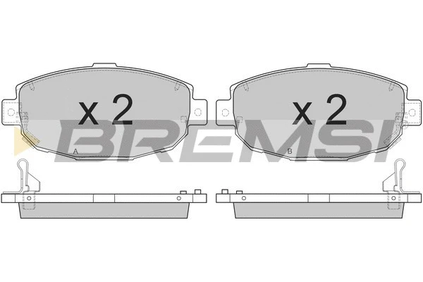 Kit de plaquettes de frein, frein à disque BREMSI BP2856
