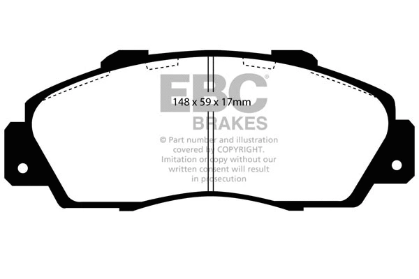 Kit de plaquettes de frein, frein à disque EBC Brakes DP3872C