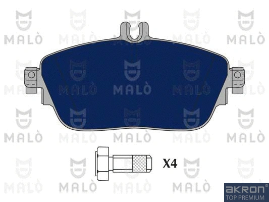 Kit de plaquettes de frein, frein à disque AKRON-MALÒ 1050947