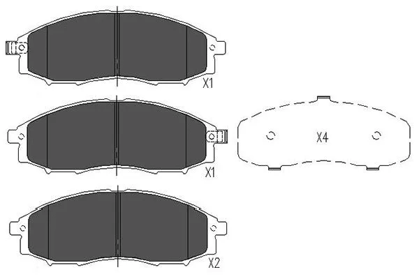 Kit de plaquettes de frein, frein à disque KAVO PARTS KBP-6518