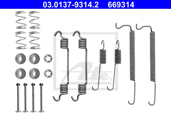 Kit d'accessoires, mâchoire de frein ATE-APAC 03.0137-9314.2