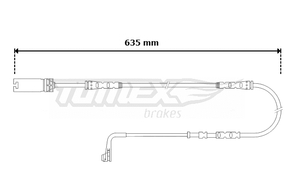 Contact d'avertissement, usure des plaquettes de frein TOMEX Brakes TX 30-58