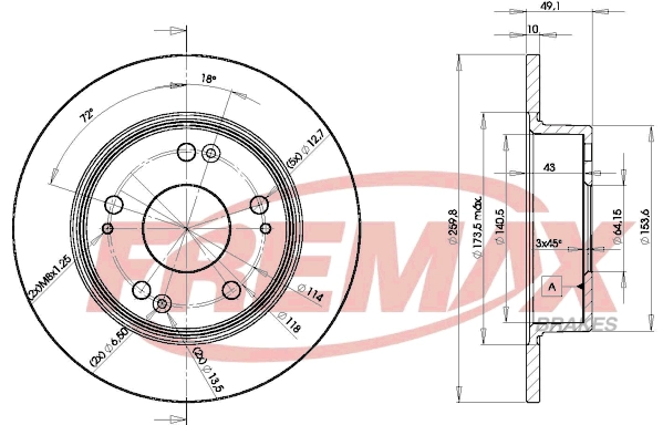 Disque de frein FREMAX BD-5252