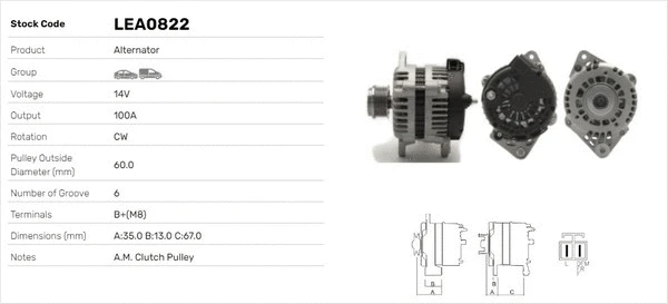 Alternateur LUSA LEA0822