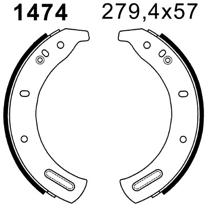 Jeu de mâchoires de frein BSF 01474