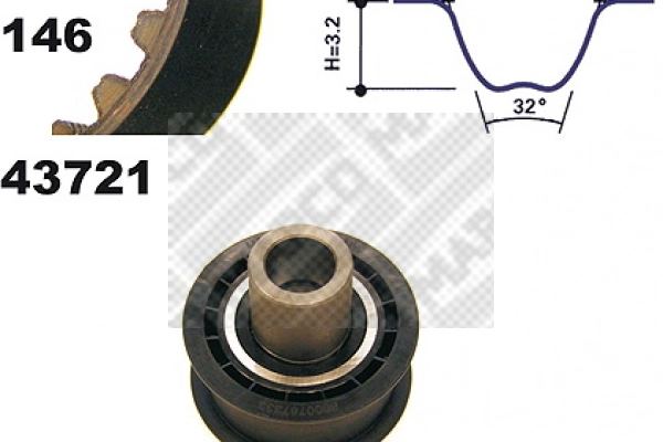Kit de courroie crantée MAPCO 23721