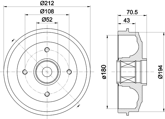 Tambour de frein MINTEX MBD028