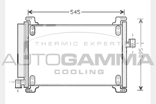 Condenseur, climatisation AUTOGAMMA 104468