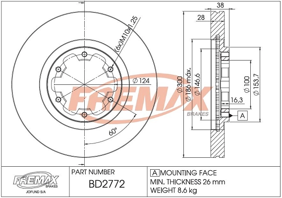 Disque de frein FREMAX BD-2772