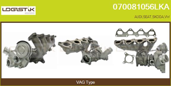 Turbocompresseur, suralimentation LGK 070081056LKA