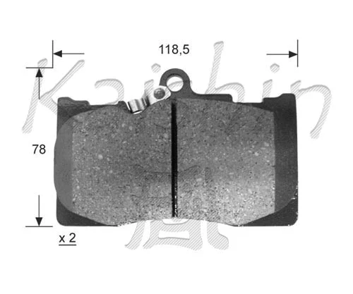 Kit de plaquettes de frein, frein à disque KAISHIN FK2266