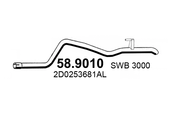 Tuyau d'échappement ASSO 58.9010