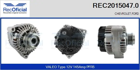 Alternateur RECOFICIAL REC2015047.0