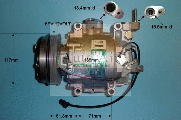 Compresseur, climatisation AUTO AIR GLOUCESTER 14-3425