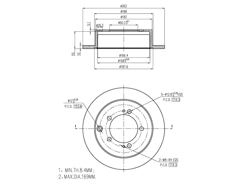 Disque de frein A.Z. Meisterteile AZMT-44-024-1221