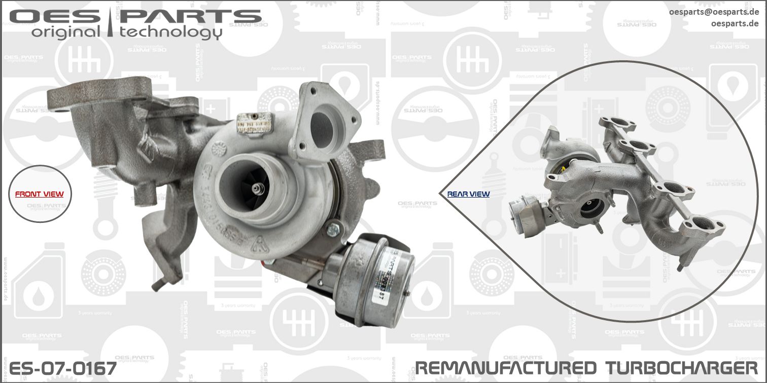 Turbocompresseur, suralimentation OES PARTS ES-07-0167