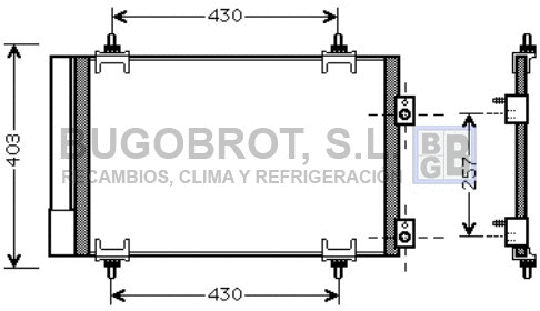 Condenseur, climatisation BUGOBROT 62-CN5231